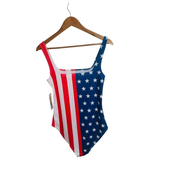 Tipsy Elves American Flag One Piece Swimsuit Women’s Medium NWT - Picture 5 of 11